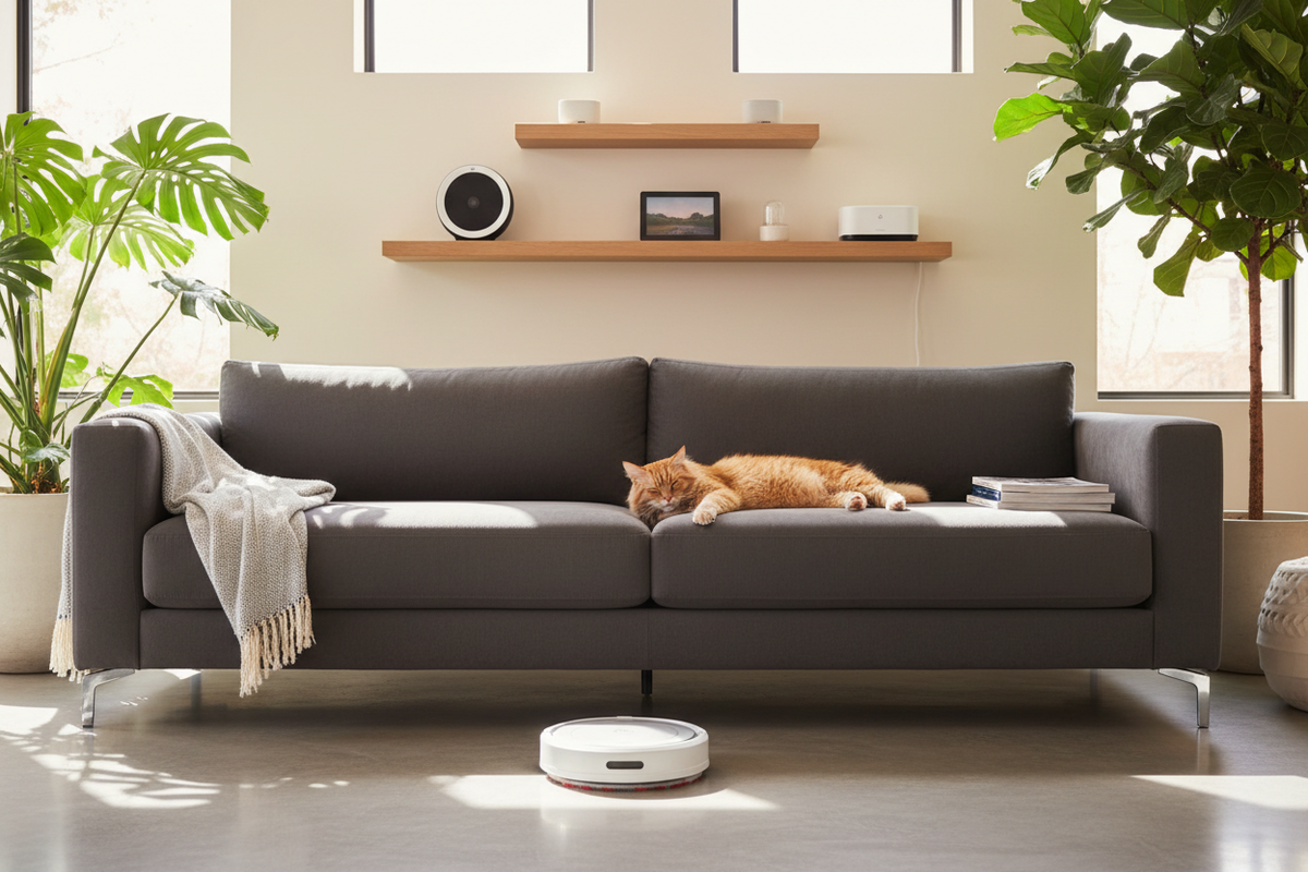 Cozy Smart Home with Cat Hero